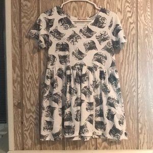 Cat Print Baby doll dress